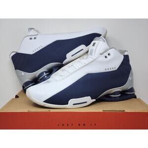Nike Shox BB4 WHITE NAVY AT7843-100 Size 11.5 WORN